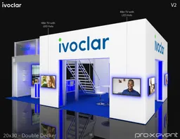 20x30 Island booth design by Pro-X Exhibits